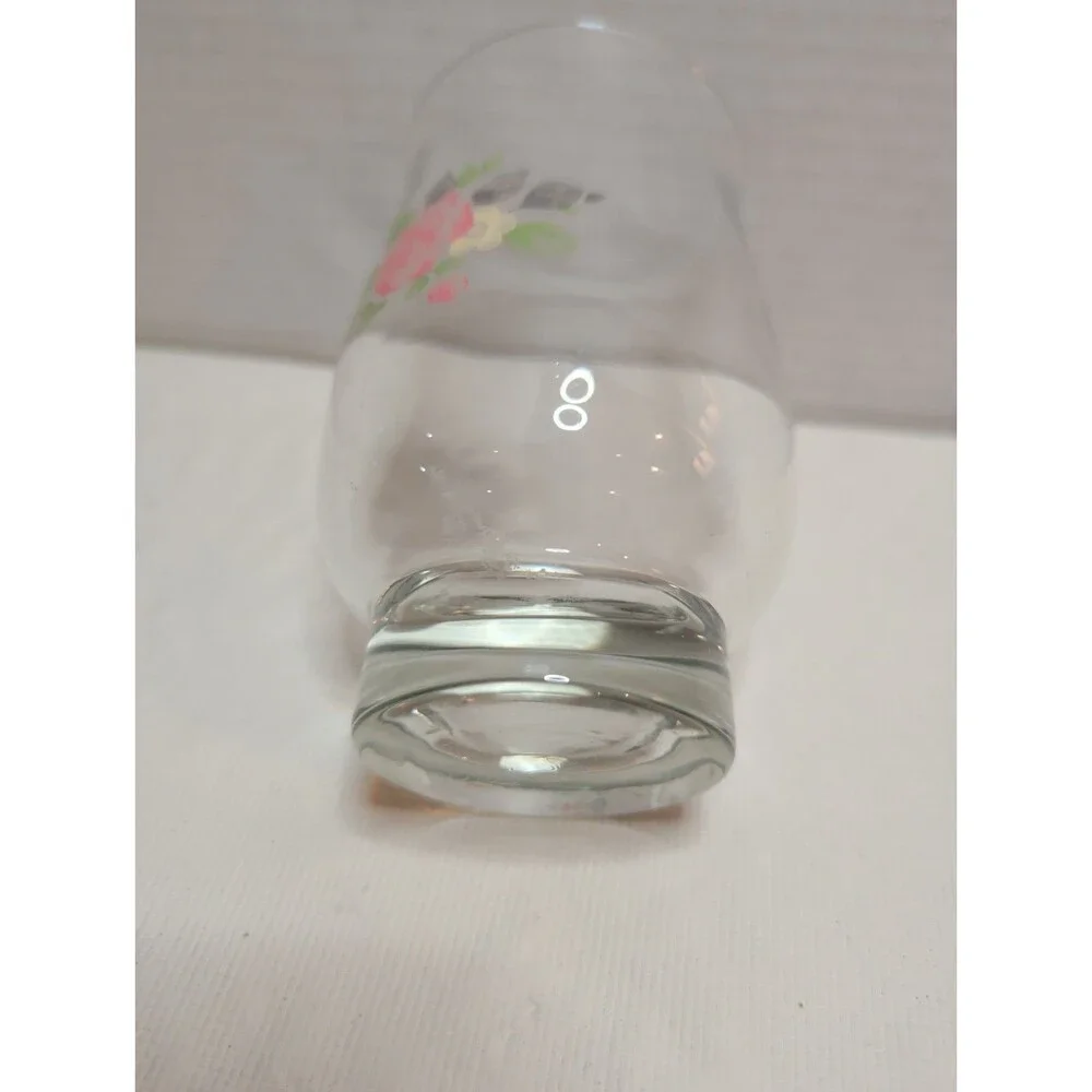 Pfaltzgraff By Libbey Tea Rose 14oz Curved Tumbler Drinking Glass 5.25”H